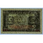 2 Zloty 1936 - B£ Serie und ohne Serie und Unterdruck.