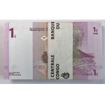 KONGO - 1 cent 1997 - paczka bankowa 100 sztuk banknotów