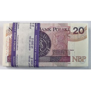 20 złotych 2012 - seria AA - paczka bankowa 100 sztuk