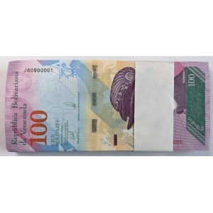 Venezuela - 100 bolivarů 2018 - bankovní balíček