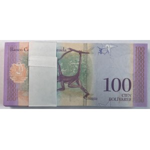 Venezuela - 100 bolivarů 2018 - bankovní balíček