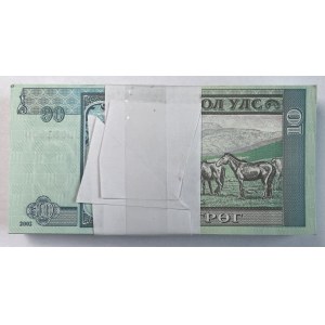 Mongolia - 10 torog 2002 - paczka bankowa