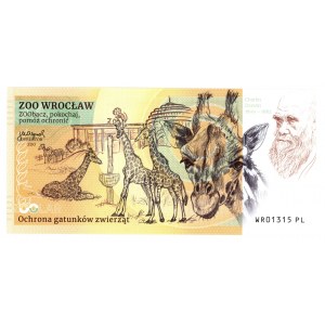 Zoo-Sammler-Banknote - Uganda-Giraffe - Zoolar - Wroclaw