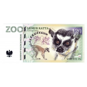 Zoo collector banknote - Katta lemur - Zoolar - Wroclaw.