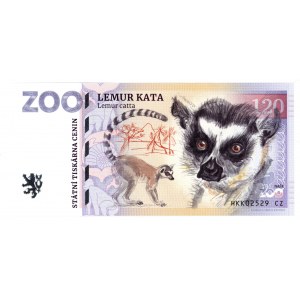 Zoo collector banknote - Lemur Kata - Zoolar - Safari Park Dvur Kralove.