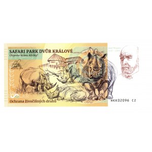 Zoo collector banknote - Giraffe - Zoolar - Safari Park Dvur Kralove.