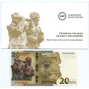 20 zloty 2022 - Protection of the Polish Eastern Border + issue folder