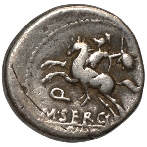 C.Malleolus C.f. A. Albinus Sp.f a L. Cecilius Metellus - denár 96 pred Kr. Rím