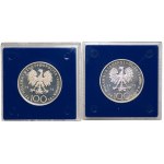 100 zlotých 1976 - Tadeusz Kościuszko,100 zlotých 1976 - Kazimierz Pułaski,200 zlotých 1974 XXX let Polské lidové republiky