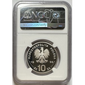 10 złotych 1996 - Zygmunt II August - półpostać - NGC PF 68 ULTRA CAMEO