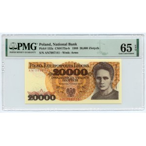 20,000 zl 1989 - Serie AN - PMG 65 EPQ