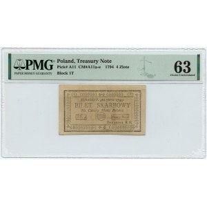 4 gold 1794 series (I) (T) PMG 63