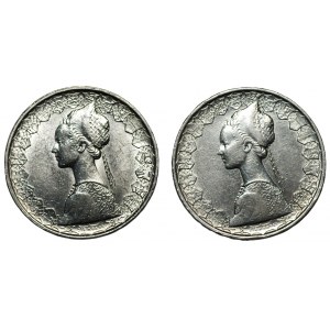 ITALY - 500 lire ND (1958-1970) - Caravels - set of 2 coins.