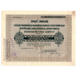 Galician Karpacka Nafta SA, 5 x 25 zloty 1926 - RARE