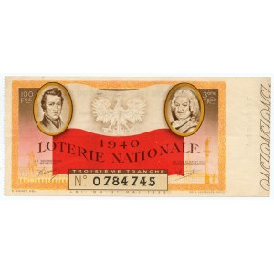 Lottery Fate - Loterie Nationale 1940 - 3rd tranche