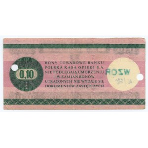 PEWEX 10 centów 1979 (mały) seria HB - fałszywy nadruk WZÓR