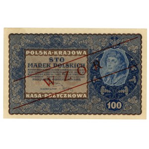 100 Polish marks 1919 - IG SERJA P - false imprint MODEL