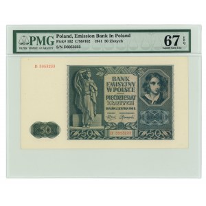 50 Gold 1941 - D series - PMG 67 EPQ - 2nd max note