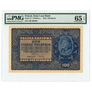 100 Polish marks 1919 - IJ SERJA R - PMG 65 EPQ
