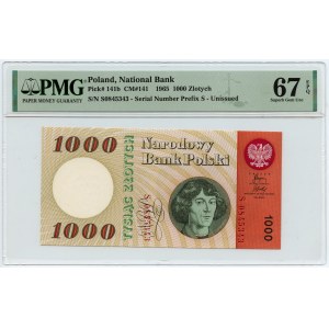 1000 złotych 1965 - seria S - PMG 67 EPQ