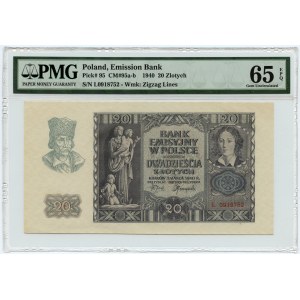 20 gold 1940 - L series - PMG 65 EPQ