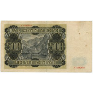 500 zloty 1940 - series A - London wave numbering A 13..... but original