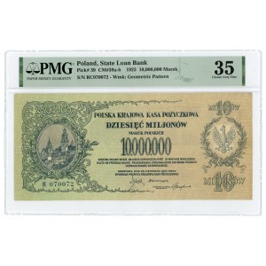 10,000,000 Polish marks 1923 - BC series - PMG 35