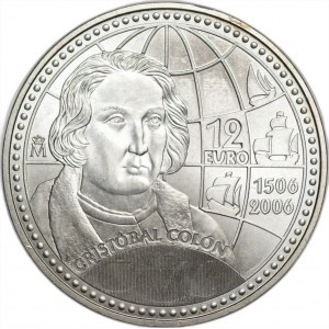 SPAIN - 12 euros 2006 - 500th anniversary of the death of Christopher Columbus