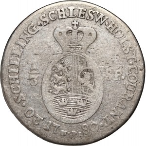 Deutschland, Schleswig-Holstein, Kristian VII, 20 Schillinge (1/3 Daler Specie) 1789 MF