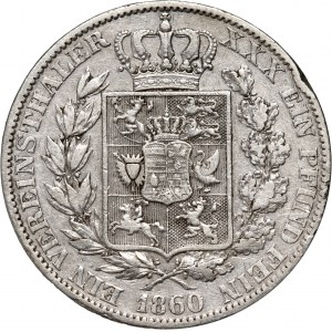 Germany, Oldenburg, Peter II, Thaler 1860 B