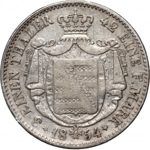 Germany, Saxony, Friedrich August II, 1/3 Thaler 1854 F, Dresden