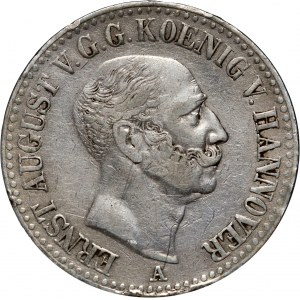 Deutschland, Hannover, Ernest August, Taler 1845 A, DESTRUKT