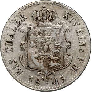 Germany, Hannover, Ernst August, Thaler 1845 A, Mint error