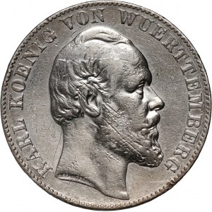 Germany, Württemberg, Karl I, Thaler 1866