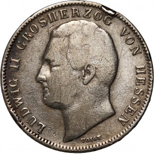 Germany, Hessen-Darmstadt, Ludwig II, 1/2 Gulden 1840