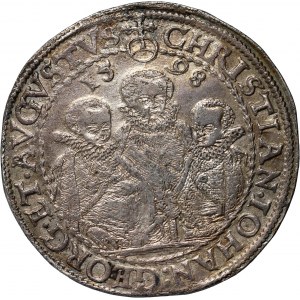 Deutschland, Sachsen, Krystian II, Johann Georg und Augustus, Taler 1598 HB, Dresden