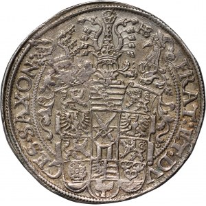 Deutschland, Sachsen, Krystian II, Johann Georg und Augustus, Taler 1598 HB, Dresden