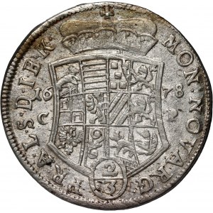Germany, Anhalt-Zerbst, Carl Wilhelm, 2/3 Thaler 1678 CP, Zerbst