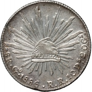Mexiko, 8 Reals 1886 Go RR, Guanajuato