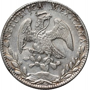Mexico, 8 Reales 1886 Go RR, Guanajuato