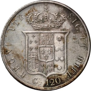 Italy, Naples, Ferdinand II, 120 Grana 1855