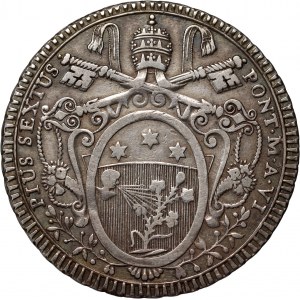 Vatican, Pius VI, Scudo 1780, Rome