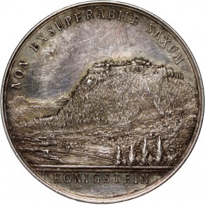 Deutschland, Sachsen, Medaille von 1896, Festung Königstein