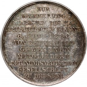 Deutschland, Sachsen, Medaille von 1896, Festung Königstein
