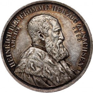 Deutschland, Sachsen, Medaille von 1839, Heinrich der Fromme