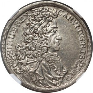 Węgry, Karol VI, 1/2 talara 1715 KB, Kremnica