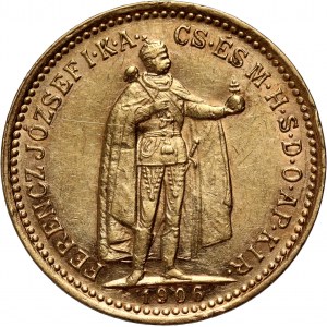 Hungary, Franz Joseph I, 10 Korona 1906 KB, Kremnitz