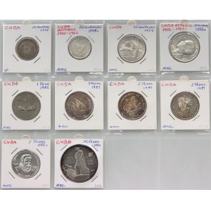 Cuba, set of coins (10 pieces) from 1915-1991