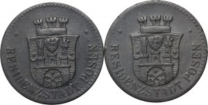 Posen (Poznań), zestaw 2 x 10 fenigów 1917, 2 odmiany