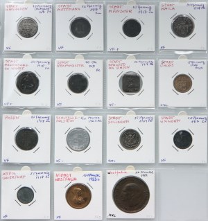 Niemcy, zestaw monet (35 sztuk) z początku XX wieku